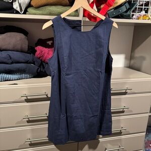 Sleeveless Navy Blue Dress